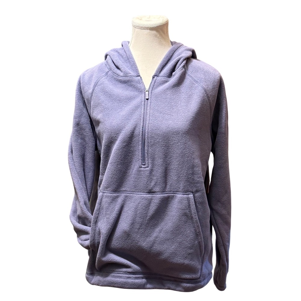 Bass Outdoor Purple Fleece Quarter Zip Hoodie Women's‎ Medium